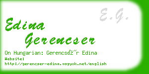 edina gerencser business card